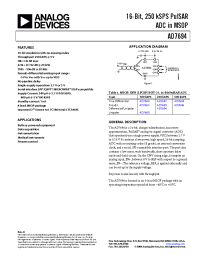 Datasheet AD7687 manufacturer Analog Devices